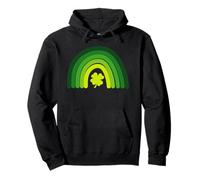 Rainbow St Patrick's Day Green Four Leaf Clover Irish Pullover Hoodie