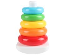 Rainbow Stacker - Round Rainbow Stacking Rings Toy | Educational Building Rings Stacker | Cognitive Development, Hand-Eye Coordination, Color Recognition Toy For Kids