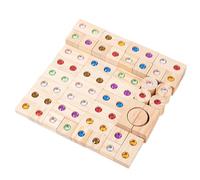 Rainbow Stacking Blocks - Wooden Cube Set, Educational Toy | Acrylic Construction Pieces, Hand-Eye Coordination Game, STEM Toy for toddler Ages 3+, Kindergarten, Home, Classroom Activity