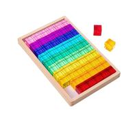 Rainbow Stacking Building Blocks Set Color Perception Sensory Training Toys GEM Stacking Toy, 60pc