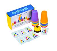 Rainbow Stacking Cups - Rainbow Cup Tower Stacker for Early Education | Play and Learn Numbers Activity Toy Set for Kids, Boys and Girls, Bath Time, Beach, Preschool Learning Gift