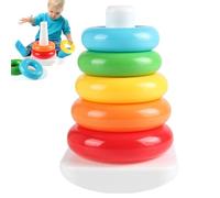 Rainbow Stacking Rings - Children's Toy Stacker, Early Educational Tower, Colourful Learning Set, Exciting Practical Activity for Developing Skills, Fine Motor Skills, Coordination and Cogni
