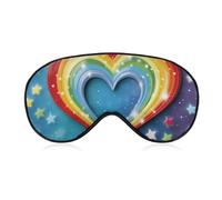 Rainbow Star Love Heart Eye Mask, Side Sleeping Mask Light Blindfold Sleeping Mask Nose Pad and Elastic Band for Children Women and Men