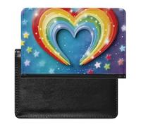Rainbow Star Love Heart Passport Cover Protector Rfid Blocking Passport Holder Id Card Holder Secure Travel Wallet Organizer for Passport Tickets Credit Cards, style, One Size
