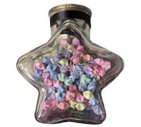 Rainbow Star Origami Papers with Glass Wishing Fluorescent Star Finished O Star Product, Wishing