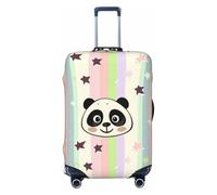 Rainbow Star Panda Head Elastic Travel Luggage Cover Suitcase Protector, Print Suitcase Baggage Cover Anti-Scratch