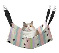 Rainbow Star Panda Head Printed Pet Hammock - Sleeping Hammock For Cats, Rabbits, Ferrets, Puppies, Small Animals