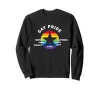 Rainbow Star Pride Demo Respect Reasons LOL Cool Sweatshirt