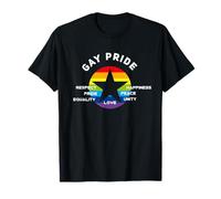 Rainbow Star Pride Demo Respect Reasons LOL Cool T-Shirt