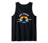 Rainbow Star Pride Demo Respect Reasons LOL Cool Tank Top
