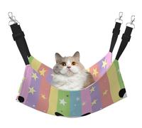 Rainbow Star Star Panda Printed Pet Hammock - Sleeping Hammock For Cats, Rabbits, Ferrets, Puppies, Small Animals