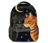 Rainbow Starlight Cat Printed Backpack, Fashion Cartoon 3D School Bag, Student Casual Travel Daypack for Girls Boys (print 4)