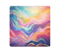 Rainbow Starry Sky Camera Wrap Cloth, Squares Magic Self-Adhesive Cloth for Lens Camera Anti-Scratch Lens Protector Makeup Wrap Cloth Bag 21.7" x 21.7"