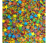 Rainbow Stars Bright Mixed Sprinkles - 100g of Edible Multi-Coloured Cake Toppers Decorations, 100s 1000s Mini Balls Nonpareils Strands Stars, Rainbow, Pride