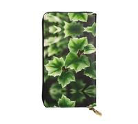 Rainbow Stars Leather Wallets for Women Man, Wallets Large Billfold with 12 Card Slots,Wallet Passport wallet, Ivy Blossoms Tree, One Size