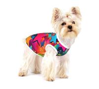Rainbow Stars print Tshirts for Small Dogs Dog's Fashion Shirt Breathable Sleeveless Shirts for Small Dogs