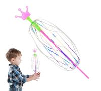 Rainbow Stick Twirler - Light Up Rainbow Twirler, ABS Magic Rainbows Bubble Wand Spinner With Rotating Stick | Interactive Indoor & Outdoor Toys, Colorful Goodie Bag Stuffers For Children