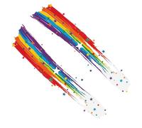 Rainbow Stickers - Waterproof Rainbow Stickers for Bikes, Weather-Resistant Automotive Decals, Car Rear Windshield Wiper Sticker, Vivid Colors Multi-Functional Decoration for Auto Bikes Doors Family