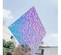 Rainbow Stone Pattern Acrylic Sheet,Magic Color Water Ripple,Rock Pattern Plastic Material for Decoration/Furniture/Crafts (1/8'', 12''x12'')