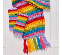 Rainbow Stripe Knitted Scarf