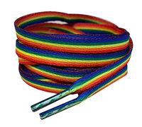 Rainbow stripe Shoelaces Pattern Shoe laces 120cm/47" Ideal Replacement laces suitable for Trainers, Football boots, Shoes, LGBT, Pride, Sports shoes, Rugby Boots, boot laces