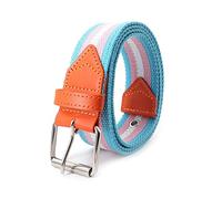 Rainbow Striped Canvas Pin Buckle Belt Women's Casual Tactical Nylon Belt 3.8 cm Width Jeans Belt, 120cm