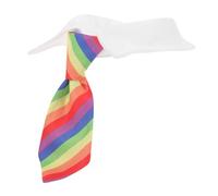 Rainbow Striped Pet Necktie Collar Adjustable Decorative Cat and Dog Accessory for Daily Wear Weddings and Parties Comfortable Cloth for All