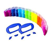 Rainbow Stunt Kite 1.4m Double Line Power Kite Flying Tools Rainbow Stunt Sports (Line Board Random Color) kites for adults kids Parachute