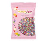 Rainbow Sugar Strands Sprinkles 55g Sachet - Natural Edible Multicoloured Vermicelli Sprinkles - Perfect for Baking, Cupcake and Cake Decorations, Ice Cream, Desserts and Icing Decoration Toppers