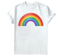 Rainbow Summer Hot Weather Sunshine Long Days Relaxation Fun Mens Womens Oversized Tee Top T-Shirt #S White M