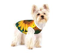 Rainbow Sunflower print Tshirts for Small Dogs Dog's Fashion Shirt Breathable Sleeveless Shirts for Small Dogs