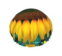 Rainbow Sunflower shower caps with a double layer of, hold your hair well whether using them while showering or taking bath.