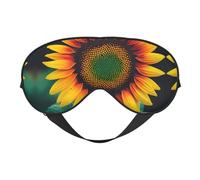 Rainbow Sunflowers Print Soft Eye Mask â€“ Comfortable Sleep with Adjustable, Elastic Nighttime Shade for Travel, Meditation