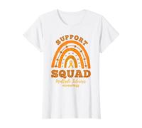 Rainbow Support Squad Multiple Sclerosis Awareness Value Graphic T-Shirt, Women, White, M