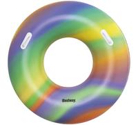 Rainbow swimming ring and child cup holder Bestway Multicolore 119 cm