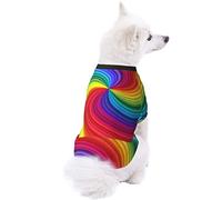 Rainbow Swirl Dog Pet Clothes - Security Printed Pet Sweaters, Coat Winter for Small Medium Large Dogs Cats, Cozy Apparel Casual Fashion Costume, Cute Pet Pullover Sweater.