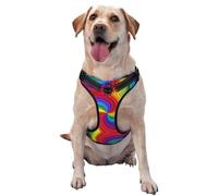 Rainbow Swirl Pet Traction Vest Pet Traction Chest Strap Vest Harness Outdoor Dog Walking