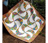 Rainbow Swirls Curvy Log Cabin Quilt Pattern, by Cut Loose Press and Natural Comforts Quilting