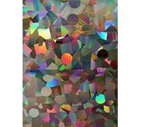 Rainbow Symphony- Rainbow Suncatcher Window Film, Confetti Patterned Window Clings, 12" X 18" Panel, Made in USA