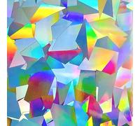 Rainbow Symphony- Rainbow Suncatcher Window Film, Crystal Patterned Window Clings, 12" X 18" Panel, Made in USA