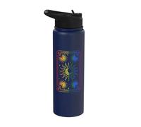 Rainbow Tarot Card with Sun, Moon and Stars Gay Pride Stainless Steel Insulated Water Bottle