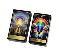 Rainbow Tarot Cards - Beginners Classic Intuitive Deck, Full English Cards with Exquisite Artwork, Party Favors and Board Game, Empowered Life Divination, Spiritual Guidance for Adults