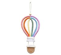 Rainbow Tassel Garland - 11 Inch Wall Decor | Wool Mobile - Handmade Hot Air Balloon Decoration for Nursery Bedroom Kids Room Birthday Party New Year Celebration