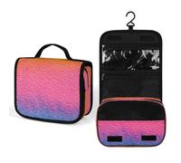 Rainbow The Same Fantastic Color Travel Toiletry Bag Full Print Wash Makeup Bag Portable Cosmetic Organizer with Hook Handbag, 22.5x18.5cm, Style, 202402239