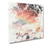 Rainbow Through the Clouds Watercolour Canvas Print | Gallery Wrapped 30mm Frame Wall Art | 14x14 inches | Ready to Hang | Modern Rainbow Picture | Living Room Bedroom Lounge Office