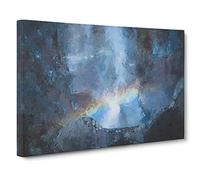 Rainbow Through the Mountains in Abstract Canvas Print for Living Room Bedroom Home Office Décor, Wall Art Picture Ready to Hang, 30 x 20 Inch (76 x 50 cm)