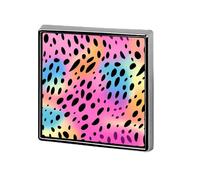 Rainbow Tie Dye Animal Spots Print Custom Lapel Pins Square Brooch Tie Suit Dress Accessories for Men Women Wedding Birthday