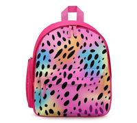 Rainbow Tie Dye Animal Spots Print Cute Backpack Small Daily Daypack Travel Shoulder Bag with Adjustable Strap Funny Graphic