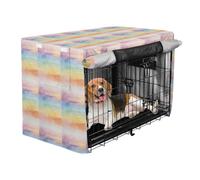 Rainbow Tie Dye Cage Covers for Dog Crates Privacy Kennel Covers Dog Crate Protector 48 Inch