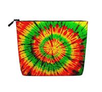 Rainbow Tie Dye Fake Hemp Makeup Bag Travel Bag Pouch Toiletry Bag Environmentally Friendly and Durable with Zipper 9.45 X 6.7In